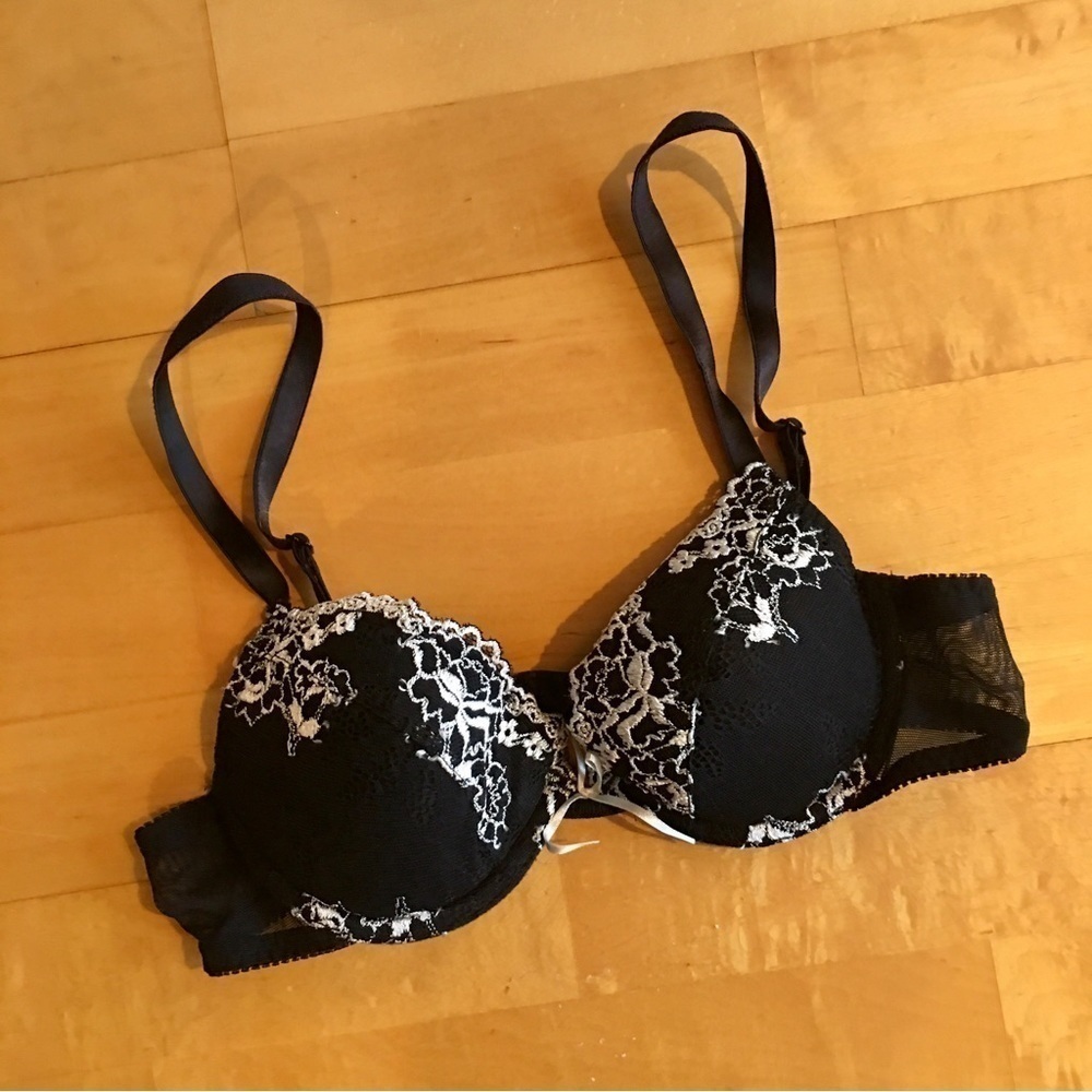 Gilligan O'Malley Bra Black White 34A